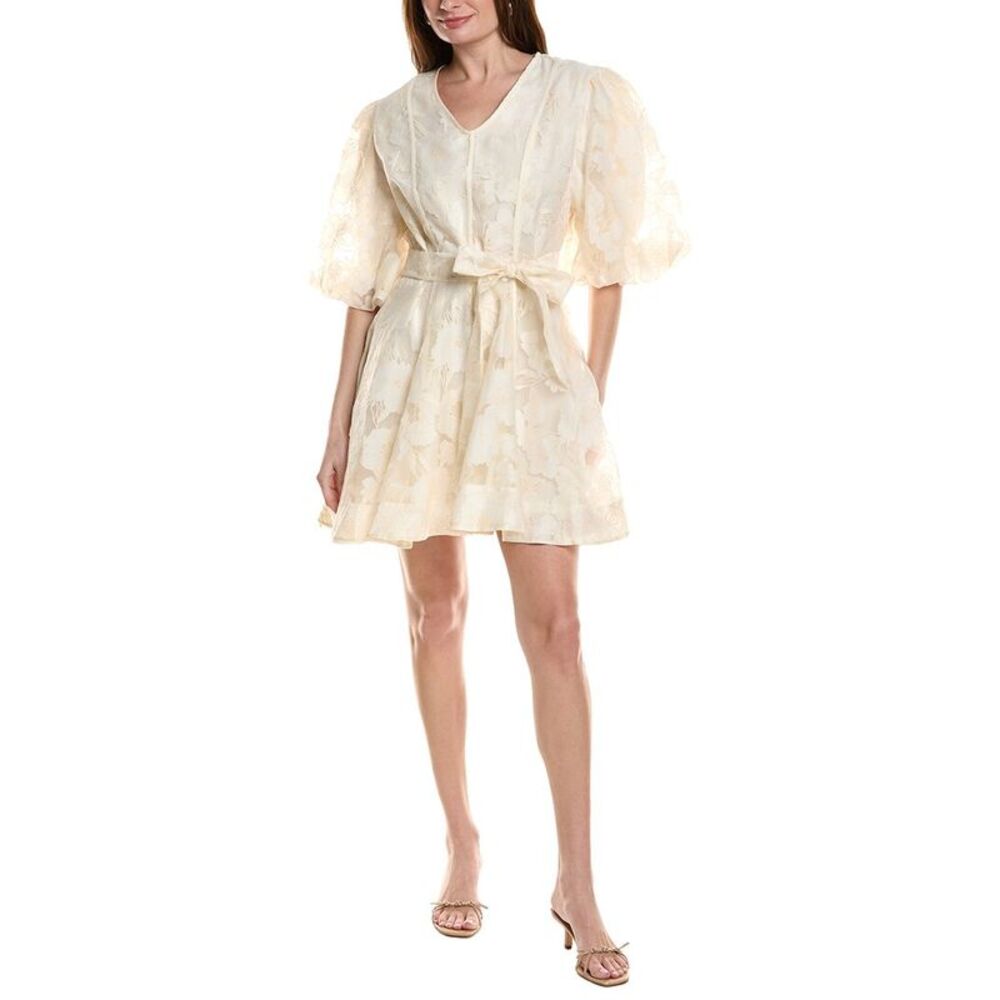 Beulah Womens  Short Sleeve Mini Dress, Ivory
